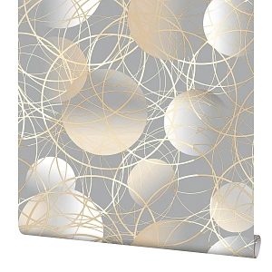 Обои виниловые Elysium Круги серые 0.53 м 93516